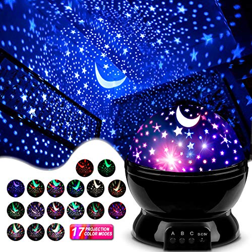 MOKOQI Star Projector Night Lights for Kids, Birthday Gifts for 1-4-6-14 Year Old Girl Boy Kids Bedroom, Glow in The Dark Stars Moon for Child Asleep Peacefully - Image 2