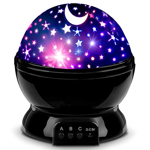 MOKOQI Star Projector Night Lights for Kids, Birthday Gifts for 1-4-6-14 Year Old Girl Boy Kids Bedroom, Glow in The Dark Stars Moon for Child Asleep Peacefully - Image 1