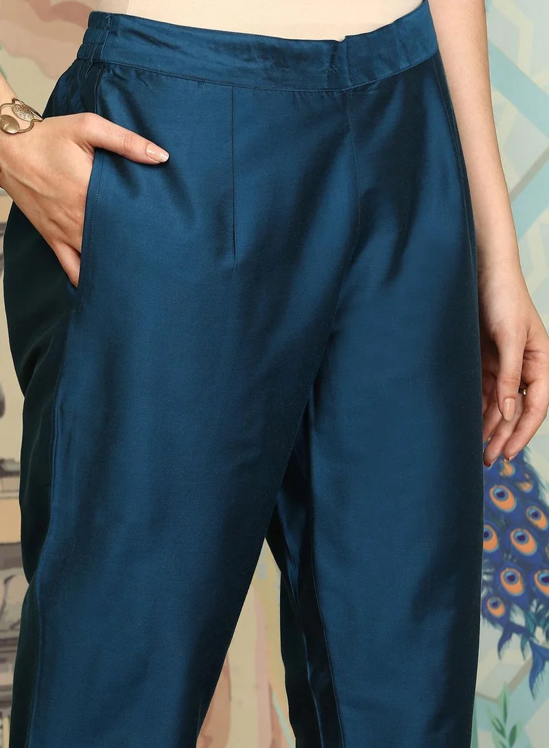 ISHIN  Women NAVY BLUE Kurta Set with Duppatta for Women | Best Price UAE