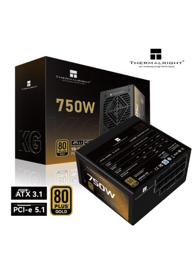 Thermalright THERMAL RIGHT TR-KG750 80+ Gold modular PSU, ATX 3.1 - Black  - Image 1