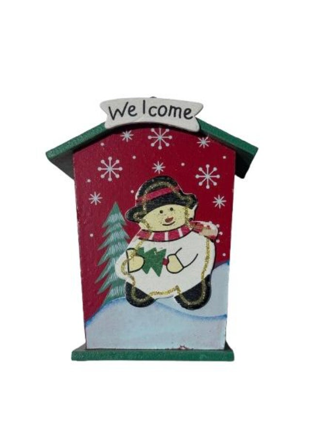 بنك الدببة الثلجية للأطفال - صندوق توفير خشبي للشتاء بتصميم لطيف، هدية عيد الميلاد، ديكور منزلي