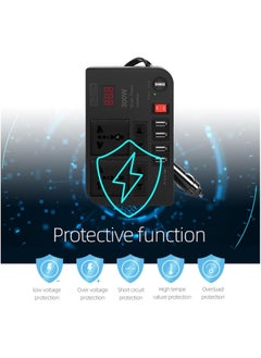 BYGD Unlock Your Power: 300W Car Inverter with 4 Fast Charging USB Ports and Dual AC Sockets—Perfect for Road Trips  - Image 5