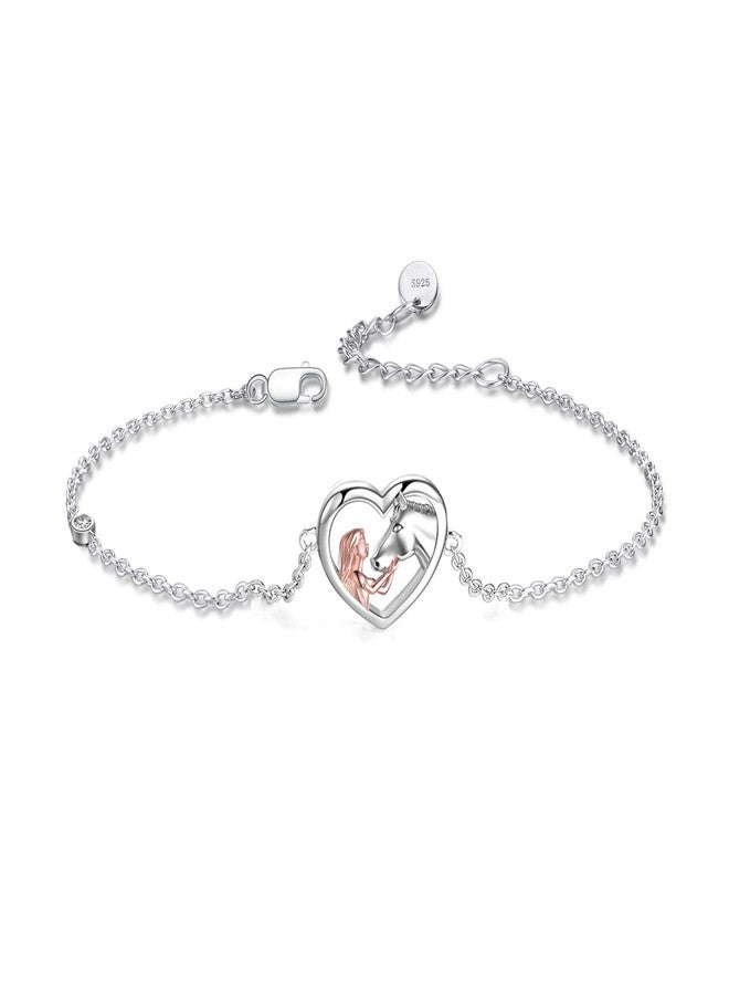 YFN Horse Jewelry Gift 925 Sterling Silver Women Horse Adjustable Bracelet for Women - Image 1