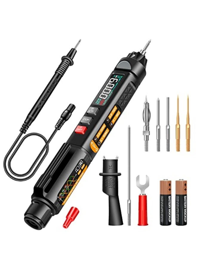 Azonee Pen Type Voltage Tester Digital Multimeter, , AC/DC Voltage Professional Tester Meter, Non-Contact Voltmeter Sensor Test with LCD Display Buzzer Alarm Diode Live Wire Identification - Image 1