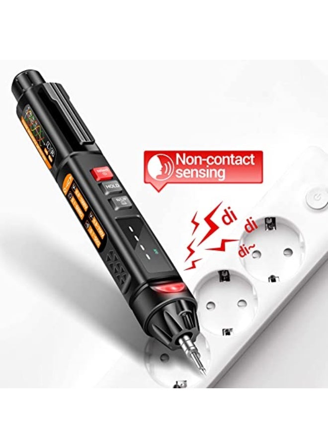 Azonee Pen Type Voltage Tester Digital Multimeter, , AC/DC Voltage Professional Tester Meter, Non-Contact Voltmeter Sensor Test with LCD Display Buzzer Alarm Diode Live Wire Identification - Image 5