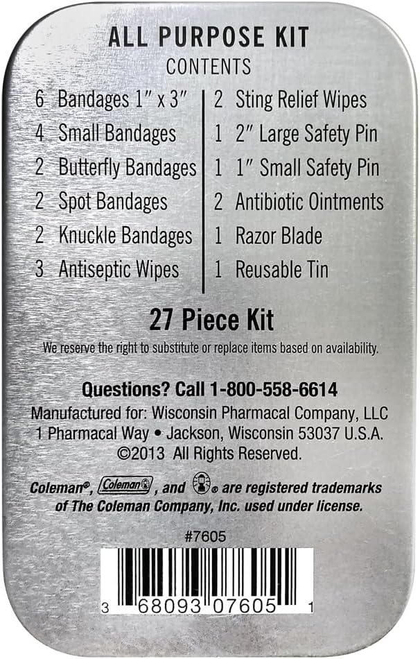 Coleman All Purpose Mini First Aid Kit 27Piece Assortment for Emergency Kit TravelFriendly LatexFree Bandages and More - Image 2