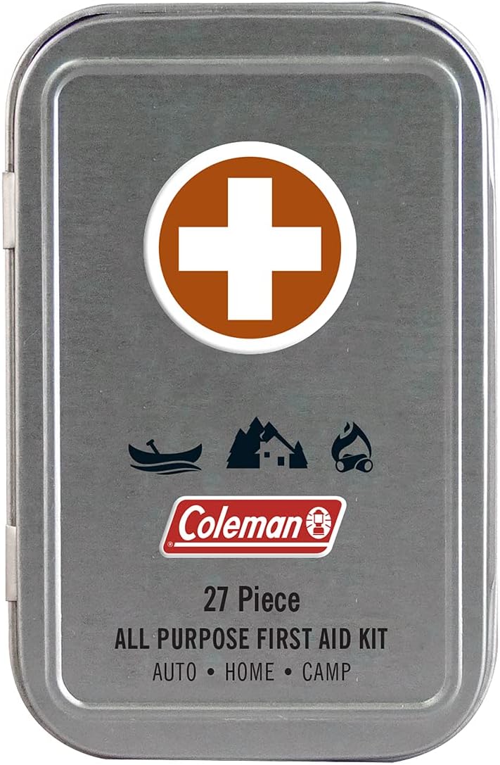 Coleman All Purpose Mini First Aid Kit 27Piece Assortment for Emergency Kit TravelFriendly LatexFree Bandages and More - Image 1
