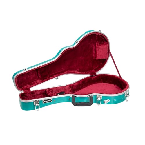 Crossrock ABS Molded Case for FStyle Mandolin Matte Textured Finish Plush Interior Locking Latch Backpack Straps Durable Hardshell ProtectionMint Blue CRA862MFMB - Image 3