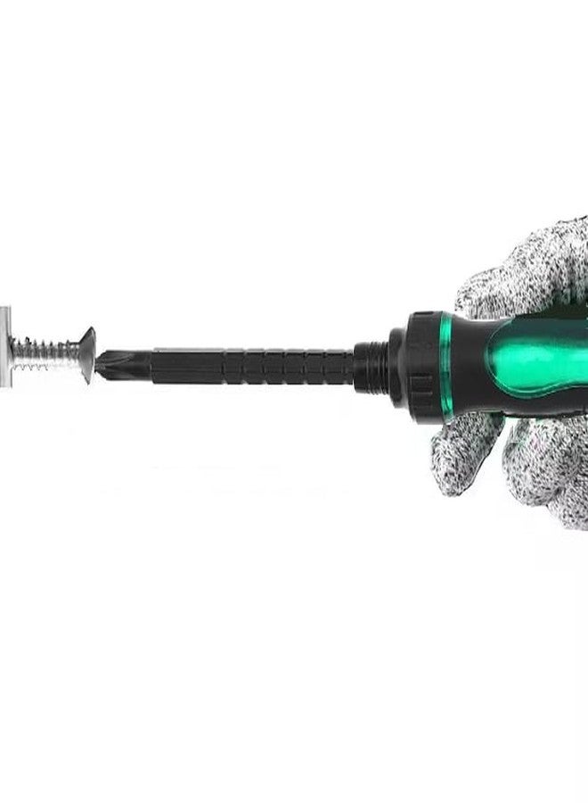 Dayalu 2 in 1 Reversible Ratchet Screwdriver with Length Adjustable Professional Repair Tool for Multipurpose Application, Screwdriver with Flat & Phillips Head Repair Tool - Image 1