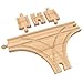 Orbrium Wooden Train Tracks Adapters T Track Male Male and Female Female Connectors Switch Tracks Accessories Compatible with Thomas and Friend Brio 4 Pieces by ORBRIUM - Image 3