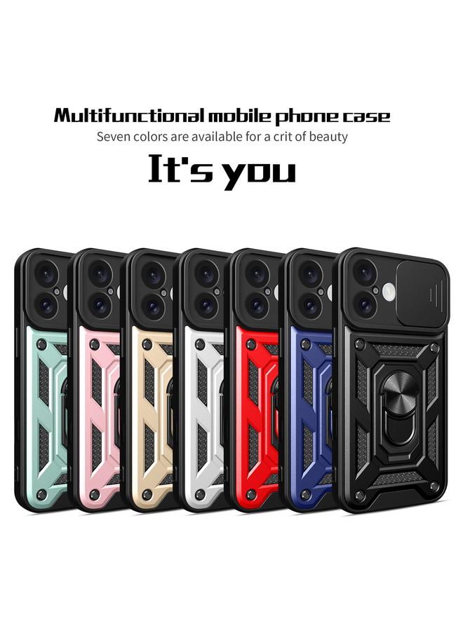 S-TOP Case For iPhone 16 Sliding Camera Cover Design TPU+PC Phone Case - Image 2