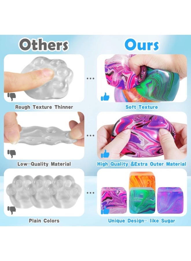 ويمسي لعبة Squishy Stress Cube Fidget للأطفال والكبار، ألعاب ذات ملمس صلب للغاية، ألعاب حسية للأطفال المصابين بالتوحد، كرات إجهاد للأطفال، لعبة ضغط لتخفيف القلق والإجهاد، أفضل هدية للاسترخاء والهدوء (خضراء) - Image 3