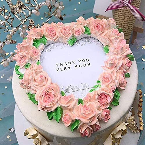 NINEXY Rose Heart Wreath Fondant Chocolate Candy Silicone Mold Cake Decorating Baking Pastry Tools Soap Mould Resin Polymer Clay Mold - Image 5