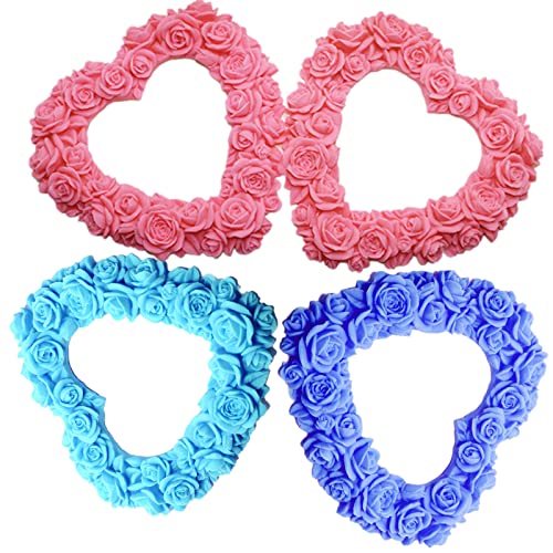 NINEXY Rose Heart Wreath Fondant Chocolate Candy Silicone Mold Cake Decorating Baking Pastry Tools Soap Mould Resin Polymer Clay Mold - Image 4