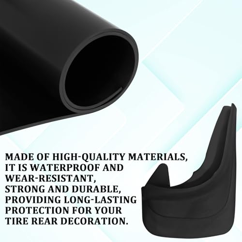 Eponcia Mud Flaps Splash Guard, Front and Rear Tire Protector No Drilling Large Mud Guards Fenders Universal for Cars Trucks SUVs All Weather Wheel Mudgflaps Automotive Exterior Accessories (Set of 2) - Image 4