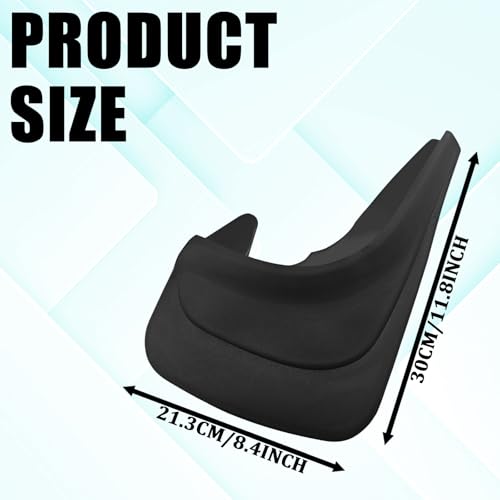 Eponcia Mud Flaps Splash Guard, Front and Rear Tire Protector No Drilling Large Mud Guards Fenders Universal for Cars Trucks SUVs All Weather Wheel Mudgflaps Automotive Exterior Accessories (Set of 2) - Image 2