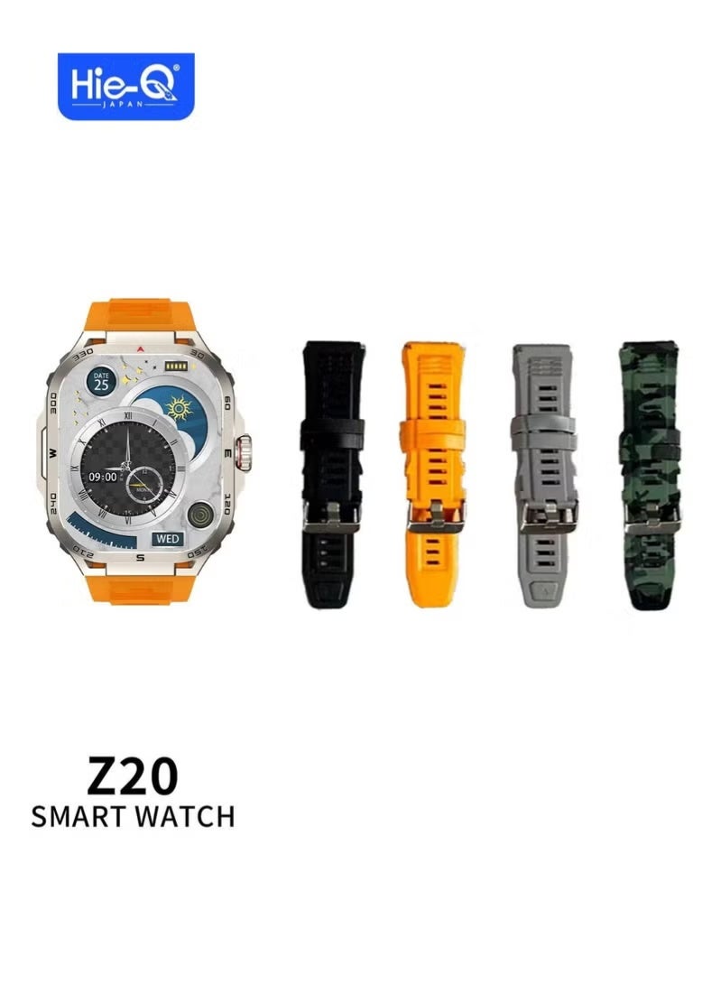 Hie-Q SmartWatch Z20: 1.85" HD Screen with Bluetooth Calling, Health & SpO2 Monitor, 100+ Sports Modes, Waterproof & 7-Day Battery Life – Shockproof Smart Watch for Men & Women - Image 5