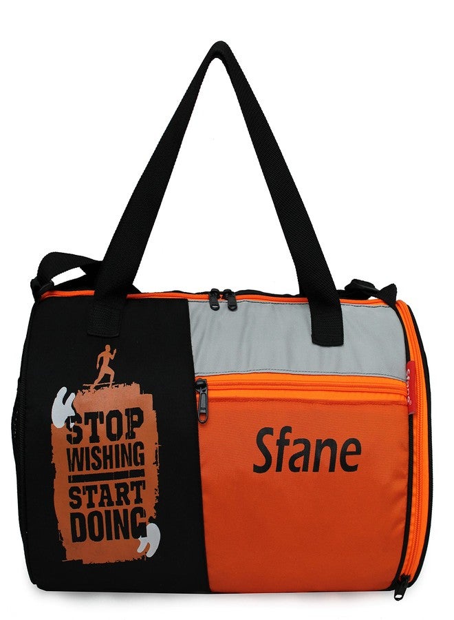 Sfane Grey Gym Bag/Duffle Bag/Sports Bag/Shoulder Bag/Sports Bags/Gym Bags for Men & Women with Shoe Compartment - Image 2