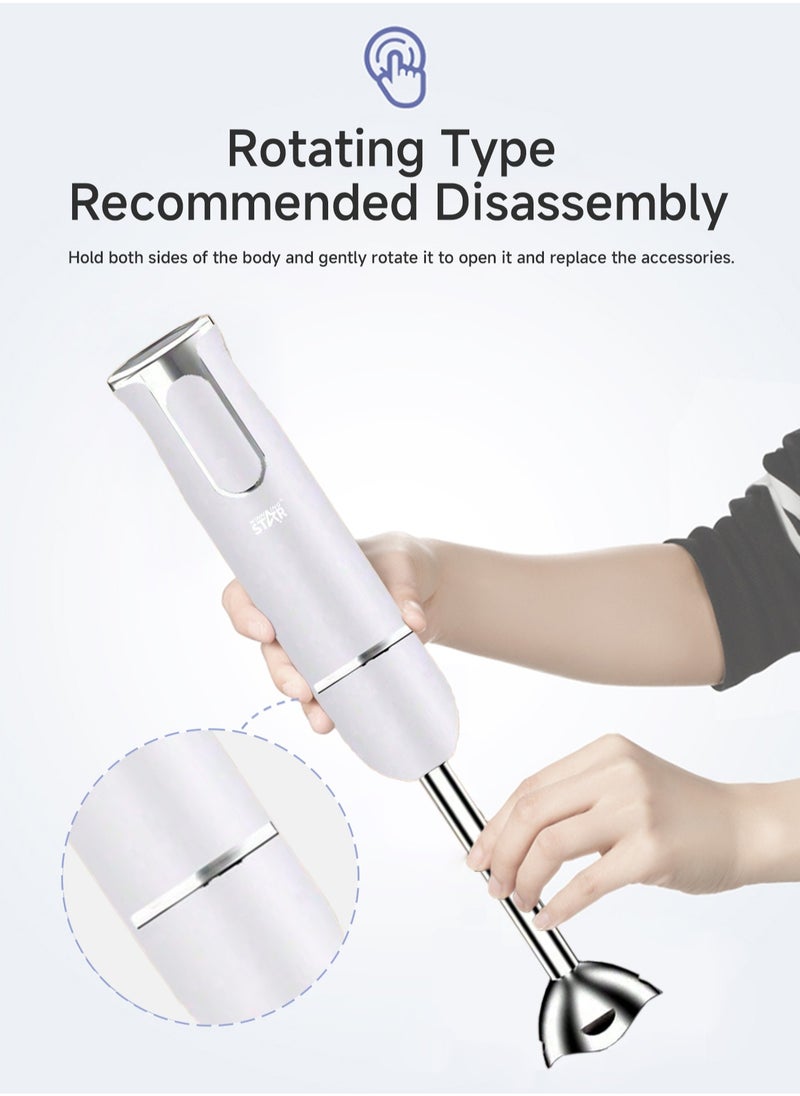Handheld Juice Machine Cooking Stick Meat Grinder white 200W 1Pcs Multifunctional Food Supplement Machine Blender for Family Restaurant