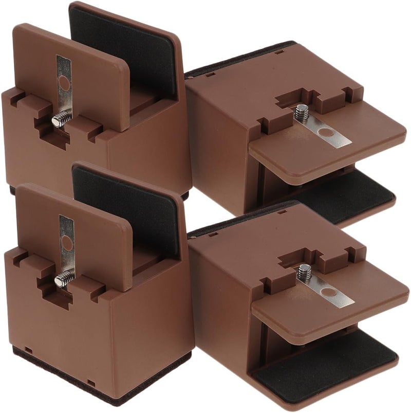 NUOBESTY 4Pcs Adjustable Bed Riser Blocks Height Extender for Furniture Legs Silent and Wear Resistant Design for Tables Sofas and Beds Easy to Clean - Image 1