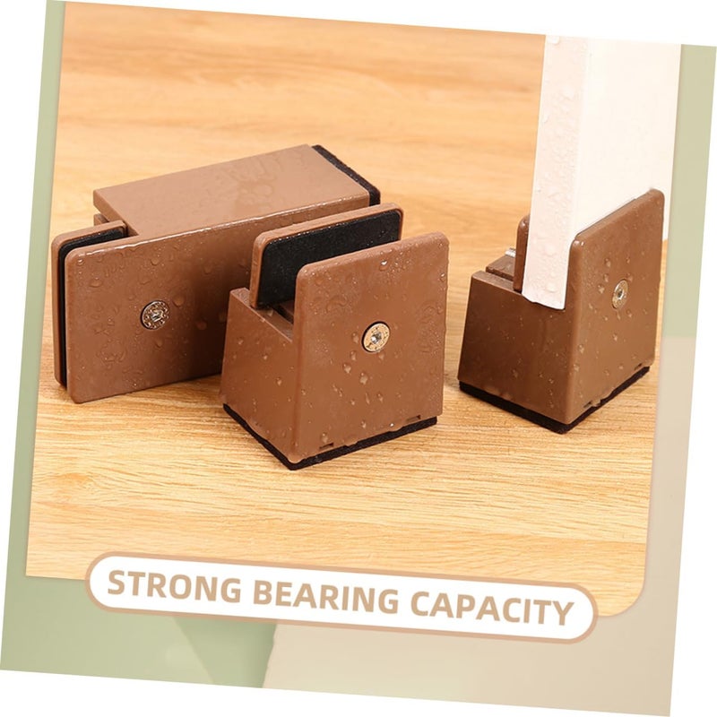 NUOBESTY 4Pcs Adjustable Bed Riser Blocks Height Extender for Furniture Legs Silent and Wear Resistant Design for Tables Sofas and Beds Easy to Clean - Image 4