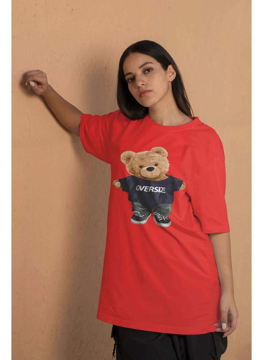 DogFish Printed Orange Oversize Unisex Tshirt