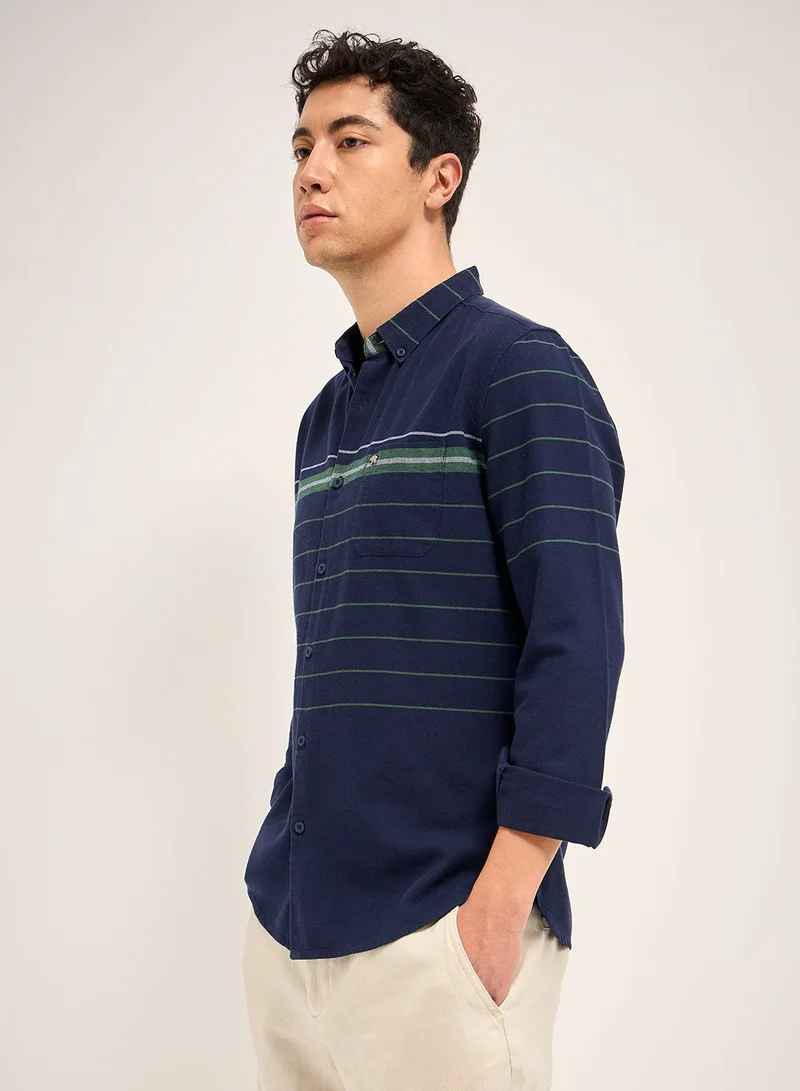 THE BEAR HOUSE Cotton Shirt for Men | Slim Fit, Long Sleeve, Casual & Formal Wear | Soft, Breathable Fabric for Office, Everyday, & All-Season Use in Classic & Trendy
