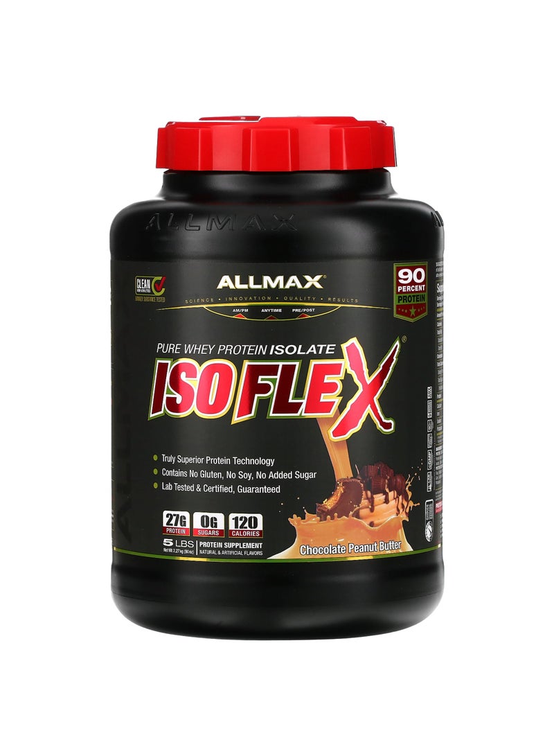 Allmax ISOFLEX, Pure Whey Protein Isolate, Chocolate Peanut Butter, 5 lbs (2.27 kg)