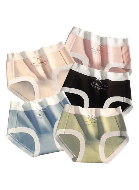 5-Pack Comfortable Cotton Hipster Panties, Breathable and Soft