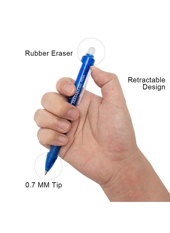 VITOLER Retractable Erasable Gel Pens Clicker, Fine Point(0.7Mm), Make Mistakes Disappear,5 Black & 5 Blue Gel Ink Pen For Drawing Writing Planner And School Supplies - Image 2
