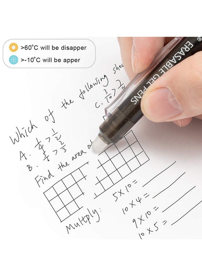 VITOLER Retractable Erasable Gel Pens Clicker, Fine Point(0.7Mm), Make Mistakes Disappear,5 Black & 5 Blue Gel Ink Pen For Drawing Writing Planner And School Supplies - Image 4