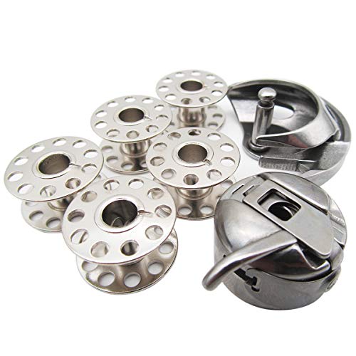 ckpsms Brand KP19036 Domestic Sewing Machine Shuttle Hook Bobbin CASE5 BOBBINS Compatible with Singer ElnaBrother - Image 1