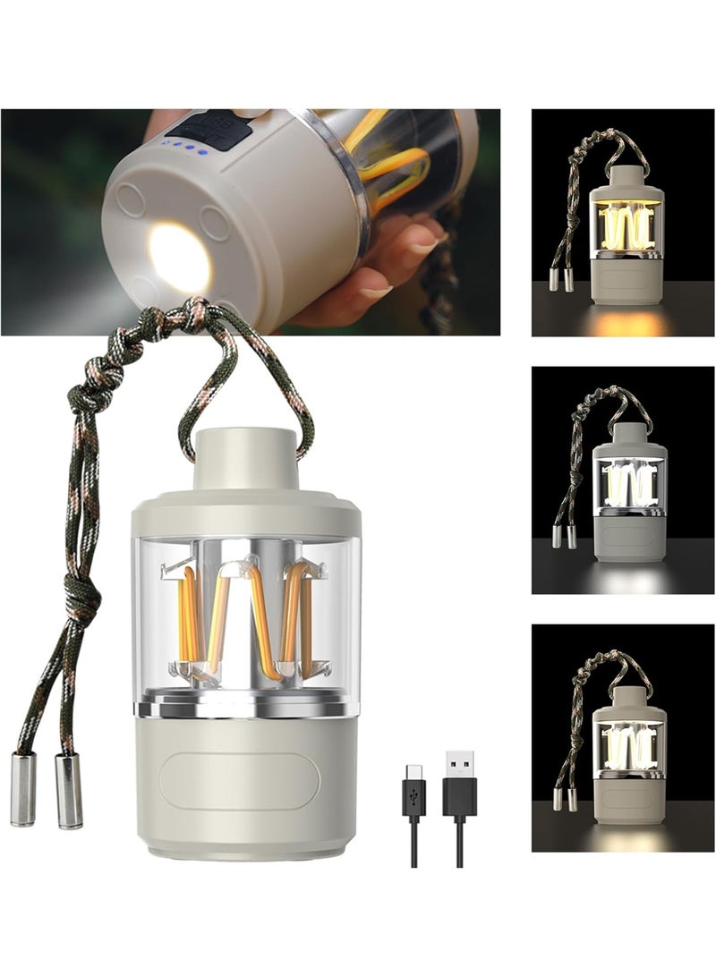 Multi-Functional Flashlight, Rechargeable Light Tocth, Camping Lantern- 1800mAh, LED Atmosphere Light with 3 Lighting Modes, Protable  Hangable, IP44 Waterproof, Perfect for Camping, Power Outages e - Image 1
