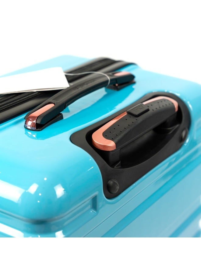 Small Cabin Suitcase Hardside Lightweight Polycarbonate Carry-On Luggage Pink and Blue Gradient 20 inch - Image 2