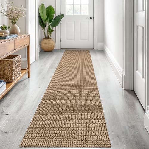 KOZYFLY Boho Runners for Hallways 2x8 ft Washable Kitchen Runner Non Slip Rubber Backed Hall Runners Cotton Entryway Runner Rugs Floor Carpet for Indoor Backdoor Bedroom Kitchen, Tan/Orange/Brown - Image 1