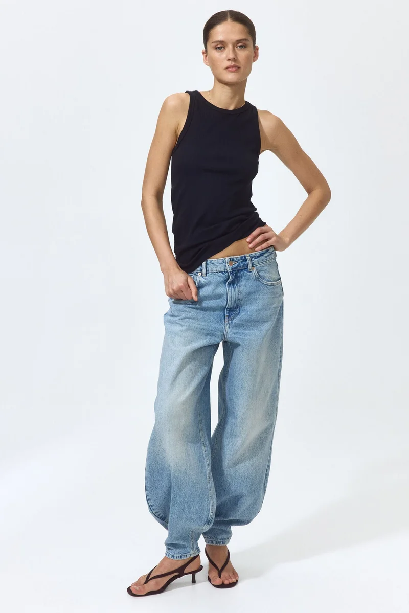 Barrel High Waist Ankle Jeans