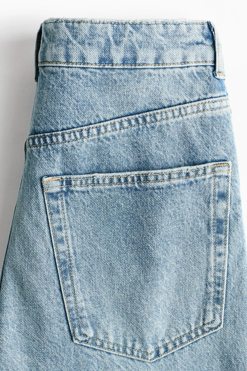 H&M  Barrel High Waist Ankle Jeans for Women | Best Price UAE