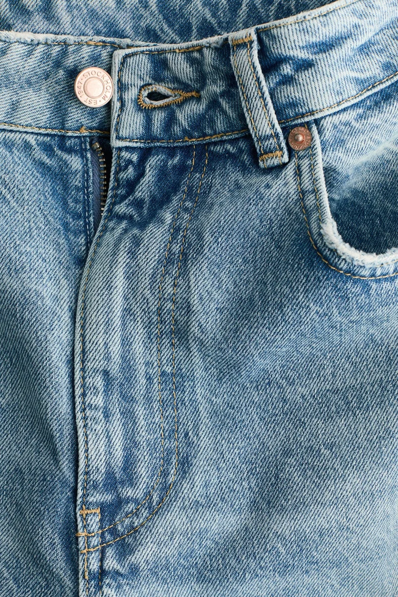 H&M  Barrel High Waist Ankle Jeans for Women | Best Price UAE