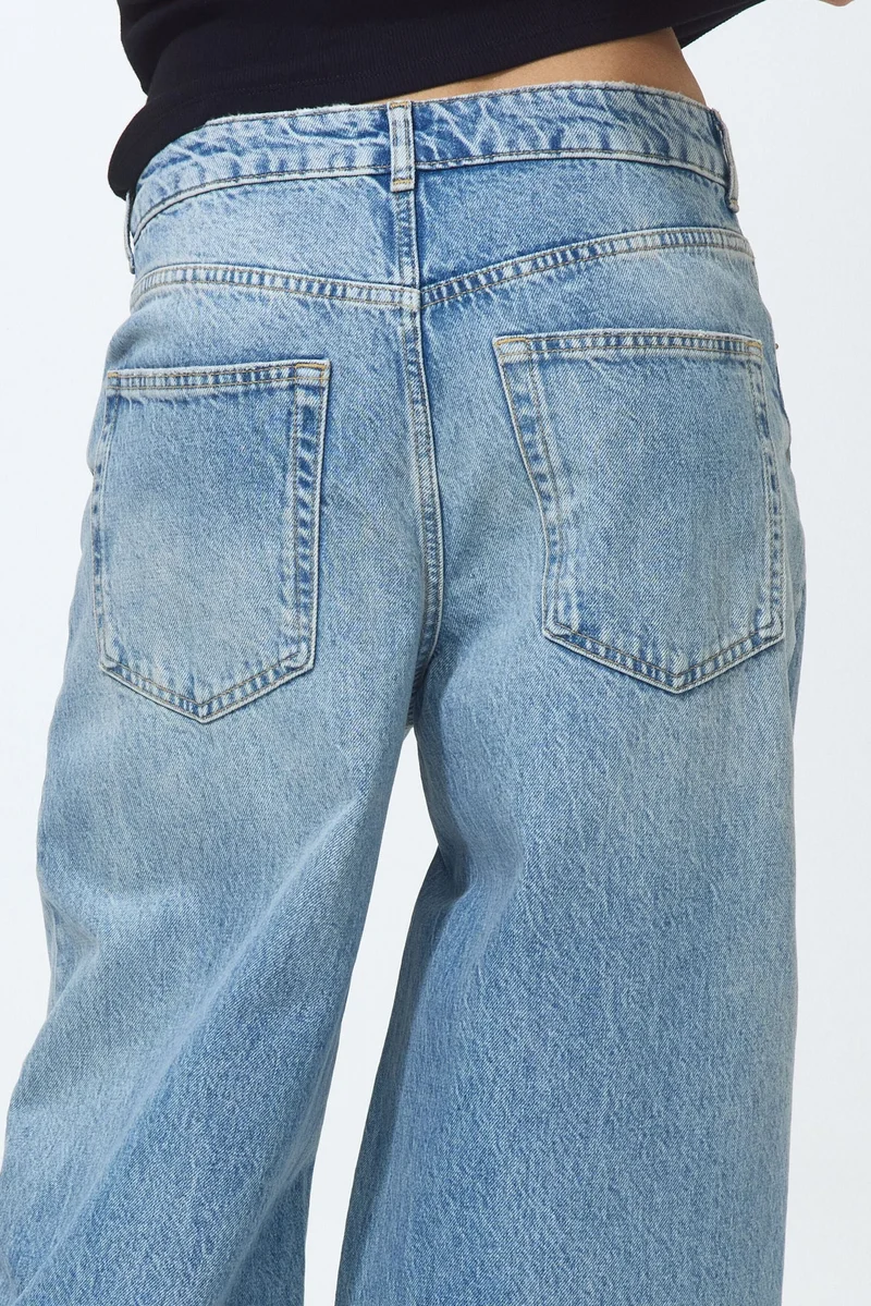 H&M  Barrel High Waist Ankle Jeans for Women | Best Price UAE