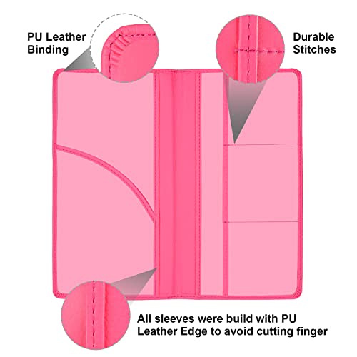 Cacturism Car Registration and Insurance Holder, Car Accessories Vehicle Glove Box Car Organizer Women Car Accessories with Magnetic Shut for Cards, Essential Document, Driver License, Hot Pink - Image 4