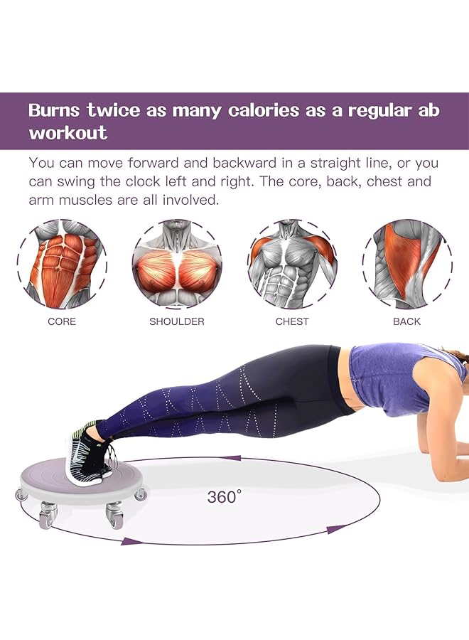 KASTWAVE 6 Caster Ab Roller Ab Roller Wheel for Core Exercise Ab Workout Equipment Board Ab Wheel Roller Exercise Machine with Knee Mat for Abdominal & Core Strength Training - Image 3