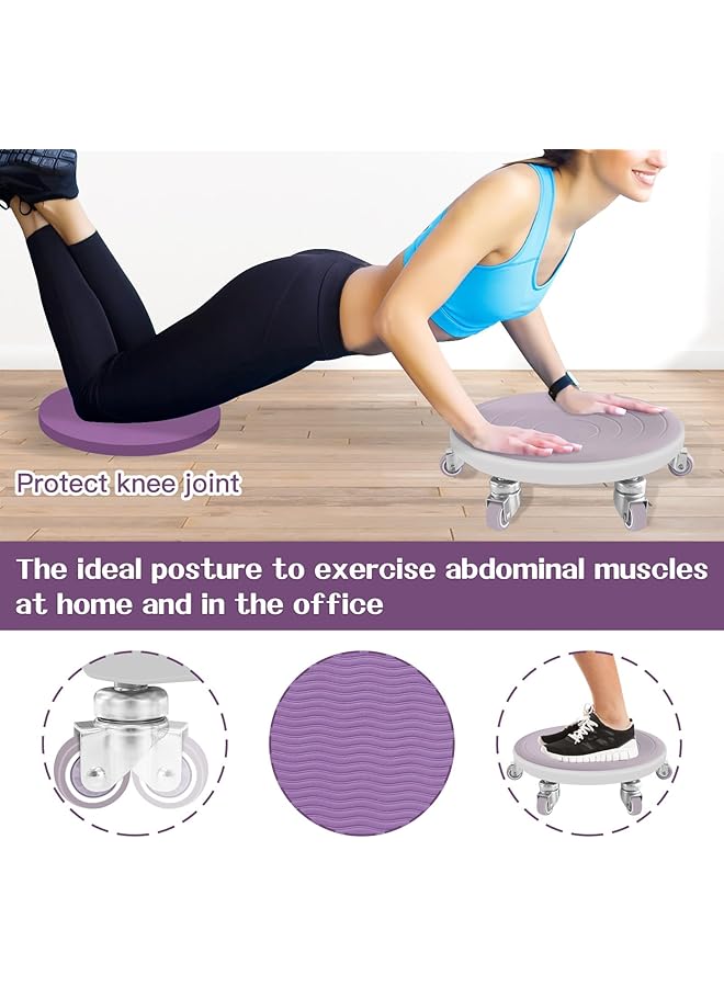 KASTWAVE 6 Caster Ab Roller Ab Roller Wheel for Core Exercise Ab Workout Equipment Board Ab Wheel Roller Exercise Machine with Knee Mat for Abdominal & Core Strength Training - Image 2