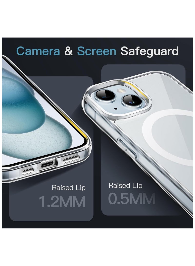 Bills iPhone 15 Plus Case Cover, Compatible with MagSafe, Military-Grade Protection, Yellowing Resistant, Scratch-Resistant Back, Magnetic Phone Case for iPhone 15 Plus, Classic Series, Clear - Image 4