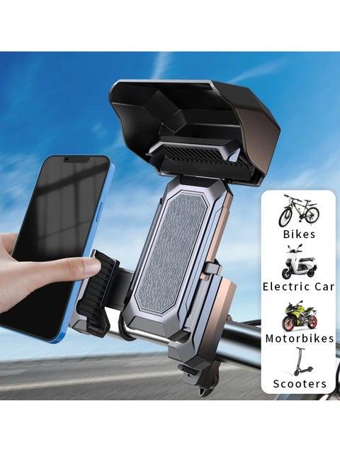 Bicycle Bike Phone Holder Rain Protection Shock-resistant Quick Lock 360° Rotatable