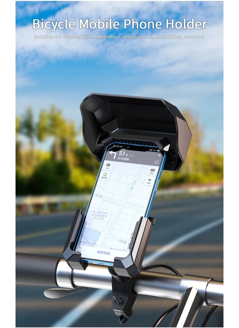 HEXABEX - Bicycle Bike Phone Holder Rain Protection Shock-resistant Quick Lock 360° Rotatable - Image 1