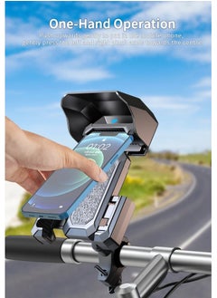HEXABEX Bicycle Bike Phone Holder Rain Protection Shock-resistant Quick Lock 360° Rotatable  - Image 3
