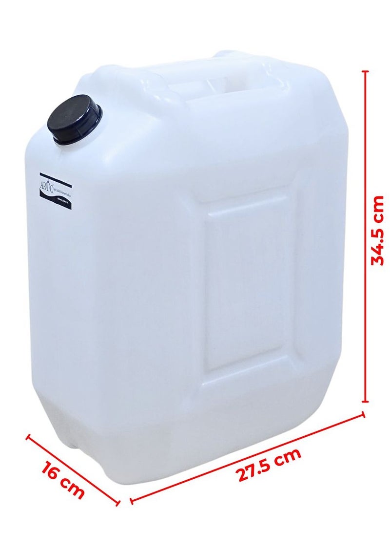 ARTC 10L Heavy Duty HDPE Plastic Jerrycan Bottle & Container | Double Lid Leak-Proof Transparent White | Multipurpose Food Grade & Chemical Safe for Shipping, Camping, Storage, Outdoor and Indoor Use - Image 2