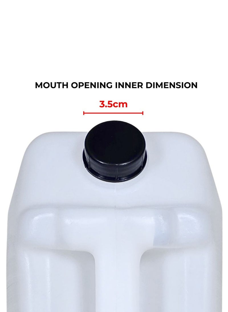 ARTC 10L Heavy Duty HDPE Plastic Jerrycan Bottle & Container | Double Lid Leak-Proof Transparent White | Multipurpose Food Grade & Chemical Safe for Shipping, Camping, Storage, Outdoor and Indoor Use - Image 5