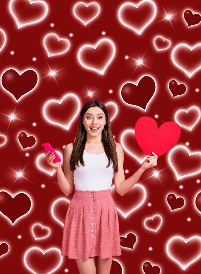 RUYI Early 2000s Photography Backdrop 5x7FT Red Heart Valentine Day Photo Background Sweet 16 18th 21th 30th Women Birthday Party Decorations Selfile Wall Decor - Image 5