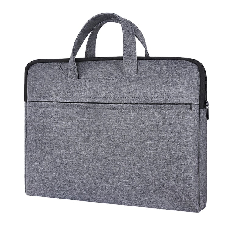 Large Oxford Briefcase Document Bag Gray 